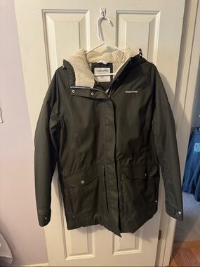 Craghoppers Olive Green AquaDru Hooded Sherpa-Lined Parka